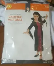 NEW ~ Vampire Victoria Girls Youth Costume Red & Black Size Small 4-6