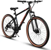 Ecarpat Full Dual Suspension Mountain Bike 24/26/27.5 Inch, Mountain Bike for Mens Womens, Student Work with 21-Speed Disc Trail Commuter City Snow Bicycles