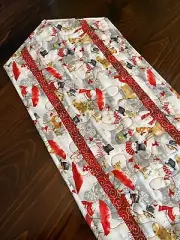 Handcrafted-Quilted Table Runner- It's a Winter Wonderland -Snowmen,Snowmen 2025