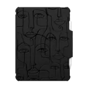 iPad Air 11-inch (M2/M3) Impact Folio Case FACE MOSAIC SKETCH 2 CLEAR CASE IPAD, ABSTRACT GIRL MINIMAL PEOPLE FEMALE ILLUSTRATION By Ebi Emporium