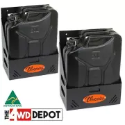 Vonnies Double Pack 20L Heavy Duty Black Canopy/Trailer Mounted Jerry Can Holder