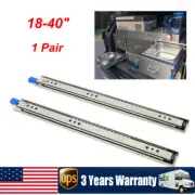 18"-40" Heavy Duty Drawer Slides W/Lock 1Pair Ball Bearing Full Extension rubber