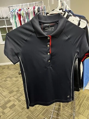 NWT WOMEN'S LOHLA SPORT SNAPPY POLO, SIZE: XS, COLOR: NAVY (C322)