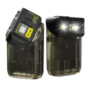 1200MAh EDC Keychain Type-C Fast Charging 81g Digital Power Display Rechargeable Cap Lights Clip On Hat Mini Torch 180°