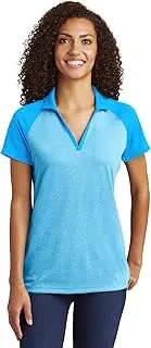 [SPORT-TEK] Ladies PosiCharge RacerMesh Raglan Heather Block Polo