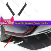 2x Carbon Fiber Rear Bumper Protector Cover Trim For Toyota Highlander 2020-2024 (for: Toyota)