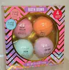Body & EARTH 4 PC Bath BOMB Ocean CHERRY Lavender MANGO Set Gift 4 oz each NEW