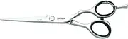 Jaguar Shears Silver Line CJ4 Plus 5.5 Inch, 3.7 oz Professional, Ergonomic, Steel Hair Cutting, Trimming, & Texturizing Sissors for Salon Stylists, Beauticians, Hair Dressers and Barbers