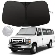 For 1992-2025 Ford Econoline E-Series Van Front Windshield Sunshade Sun Cover