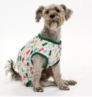 MUK LUKS Pet Butter Knit Matching Pajama One Piece EvrgrnPld/Trees Medium A54982