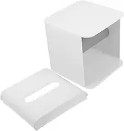 HOOTNEE Box Square Tissue Box Holder Modern Napkin Organizer for Home Office and Elegant and Chic Design for Easy Tissue Storage and Replacement Smooth Surface Comfortable Feel