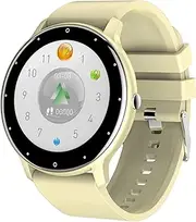 Smart Watch for Women Men 1.28" Full Touchscreen Fitness Tracker with 100+ Sport Modes, IP67 Waterproof, Bluetooth Calling, Multifunctional Activity Tracker for iPhone and Android,Yellow