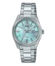 Casio Analog Mother Of Pearl Dial Stainless Steel LTP-1302DS-2AV Ladies Watch