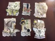 Handmade Vintage Butterfly Inspired Group 6 Junk. Journal Tags