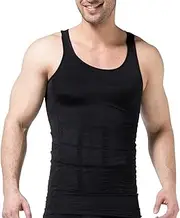 [PHCOMRICH] Mens Slimming Tank Top Body Shaper Compression Shirts for Men Slim Undershirts Abs Vest for Workout Abdomen…