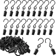 Esforzarse 50 Pack Stainless Steel S Hooks Curtain Clips, Hangers Gutter Photo Camping Tents, for Hanging Party String Lights, Hangers Gutter Photo Camping Tents, Art Craft Outdoor Activities Supplies