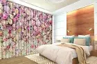 3D Flower wall6 Blockout Photo Curtain Printing Curtains Drapes Fabric Window AU