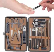 Nail Care Tool Kit, Professional Manicure Set - Nail Manicure Kit Stainless Steel Multipurpose Nail Grooming Kit | Nail File, Ear Scoop, Nail Scissors Set with Eyebrow Tweezers