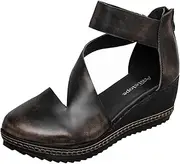 [Antelope] Women's Trianna Leather Wedge Mules