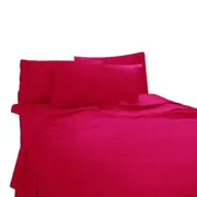 Hot Pink Percale Fitted Sheet Set