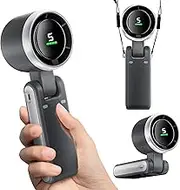 Portable Handheld Mini Fan, Foldable Powerful Winds Turbo Fans, 10000mAh Battery & 50000RPM Speed, USB Rechargeable Personal Fan with 5 Speed, Digital Display For Women Men Travel Camping Outdoor