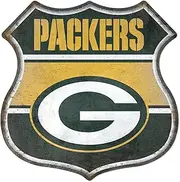 Rico Industries NFL Football Green Bay Packers Rustic 11.5" Home Decor Metal Route Sign