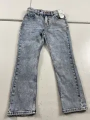 Wonder Nation Jeans Boys Size 7 Blue Stone Wash Vintage Straight Clean Kore