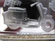 1.4-OZ.999 SILVER 1960 TOPPER AUTOMATIC SCOOTAWAY DR. HARLEY 75TH STURGIS+GOLD.