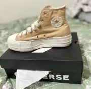 Converse One Star Platform, women’s size 6, cream/tan color NEW WITH BOX