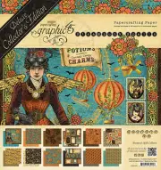 Graphic 45 STEAMPUNK SPELLS 8x8 Paper Pad 24 Sheets Mixed Media Scrapbook