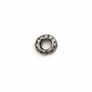 antique pewter textured solid ring