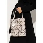 精品二手正品 BAO BAO ISSEY MIYAKE LUCENT BOXY TOTE BAG淺米色幾何小方盒