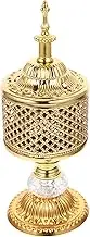 DECHOUS bakhoor insence Holder Gold Incense Burner insencents Resin Burners Incense bakhoor Burner Vintage Incense Burner Arab Incense Burner Retro Incense Burner Ash Bowl Metal Desktop