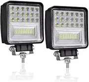 WINBANG LED Tractor Work Lights, 4 Inch 126W Square LED Pod Lights 12V 24V Spot/Flood Off-Road Driving Light for Truck ATV UTV Boat Pickup Golf Cart Snowblower(2 Pack) ﻿