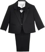 [Dressy Daisy] Baby & Toddler Boys' Formal Dress Suits & Blazers Wedding Outfit Tuxedo Set, Royal Blue Black Grey White Ivory Khaki Navy