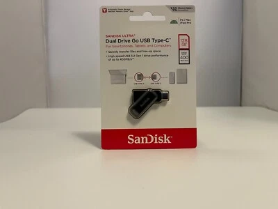 SanDisk SDDDC3-128G-AW46 128GB Ultra Dual Drive Go USB Type-C Flash Drive, Black