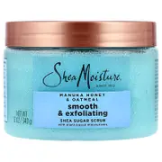 SheaMoisture, Smooth & Exfoliating Shea Sugar Scrub, Manuka Honey & Oatmeal, 12 oz (340 g)