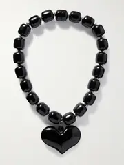 [Julietta] Julietta - Amore Silver-tone Resin Necklace - Black - One size One size Black