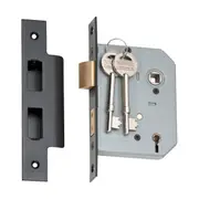 2183 Mortice Lock 5 Lever Matte Black CTC57mm Backset 57mm