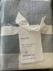(1) Pottery Barn Buffalo Bryce Check STANDARD Sham - Chambray Blue - NEW