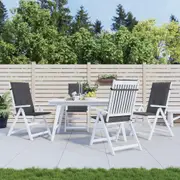 Garden Highback Chair Cushions 4 pcs Anthracite 120x50x3 cm Fabric vidaXL