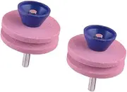 2pcs Double Layer Universal Garden Lawn Mower Fast Blade Sharpener Grinding Tool for Power Hand Drill Pink