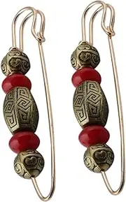 [JEWEDECO] Retro Cardigan Pin Women Brooch Pin Clips for Clothes Suit Brooch Garment Belts Woman Grunge Plus Large Clothes Pin Collar Pin Suspenders and Stockings Bonnets Shawl Pin Alloy