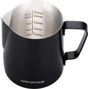 Black Espresso Milk Frothing Pitcher 12 Oz, Espresso Steaming Pitcher 12 Oz, Cof