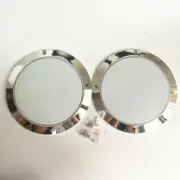 6.5" Speaker Cover Metallic Silver ABS Frame White Mesh Grill Car Audio DJ PA