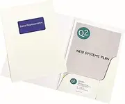 MARBIG 1104408 Professional Series Presentation Folders A4 Gloss White Pack 20