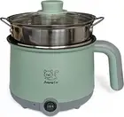 Electric Hot Pot:1.8L Ramen Cooker,Dual Power Mini Portable Multi-Functional ...