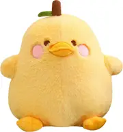 Sztxj Yellow Cute Fruit Pear Duck Plush Pillow Duck Stuffed Animal Toy for Kids 8"