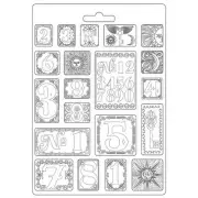 Stamperia Soft Maxi Mould 8.5"X11.5"-Numbers, Alchemy 3PTA4524