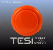 Tesi DITO XL Snap In 30MM Arcade Button Guitar Kill Switch - Orange